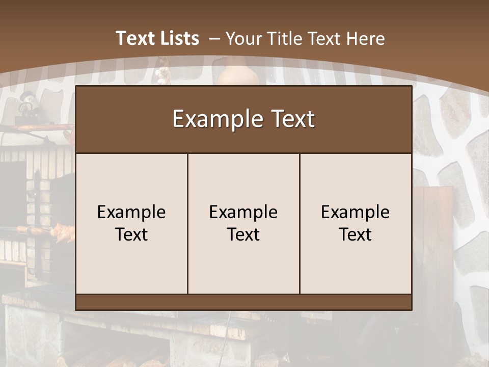 A Brick Oven With A Large Wheel On Top Of It PowerPoint Template