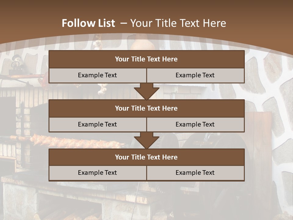 A Brick Oven With A Large Wheel On Top Of It PowerPoint Template