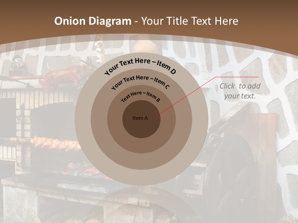 A Brick Oven With A Large Wheel On Top Of It PowerPoint Template