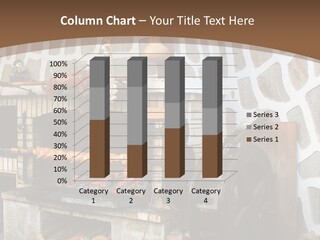 A Brick Oven With A Large Wheel On Top Of It PowerPoint Template