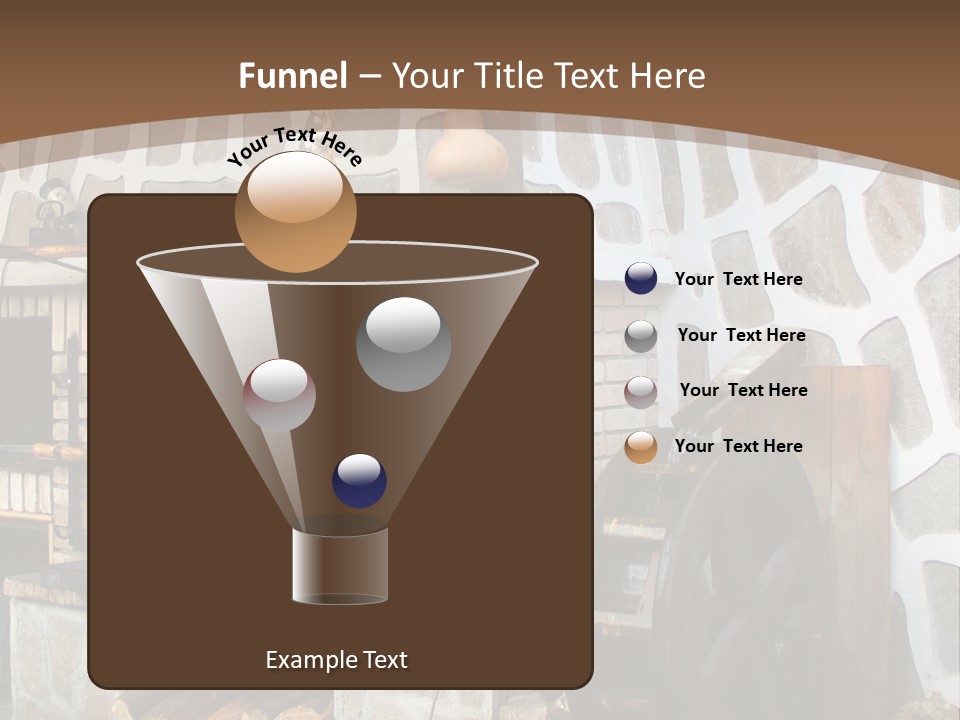 A Brick Oven With A Large Wheel On Top Of It PowerPoint Template