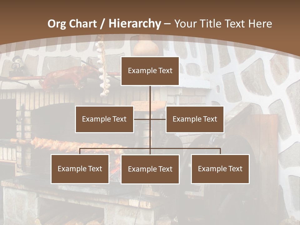 A Brick Oven With A Large Wheel On Top Of It PowerPoint Template