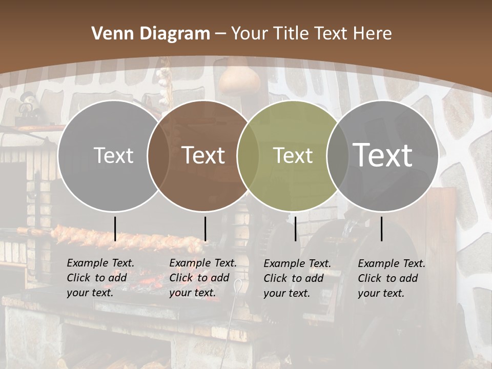 A Brick Oven With A Large Wheel On Top Of It PowerPoint Template