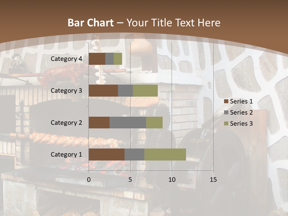 A Brick Oven With A Large Wheel On Top Of It PowerPoint Template