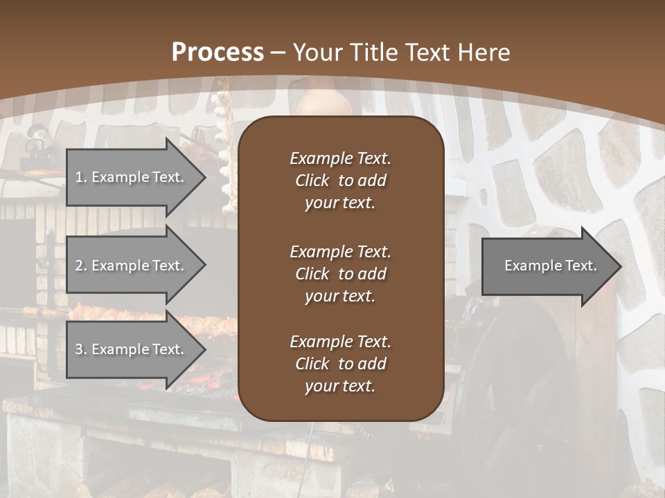 A Brick Oven With A Large Wheel On Top Of It PowerPoint Template
