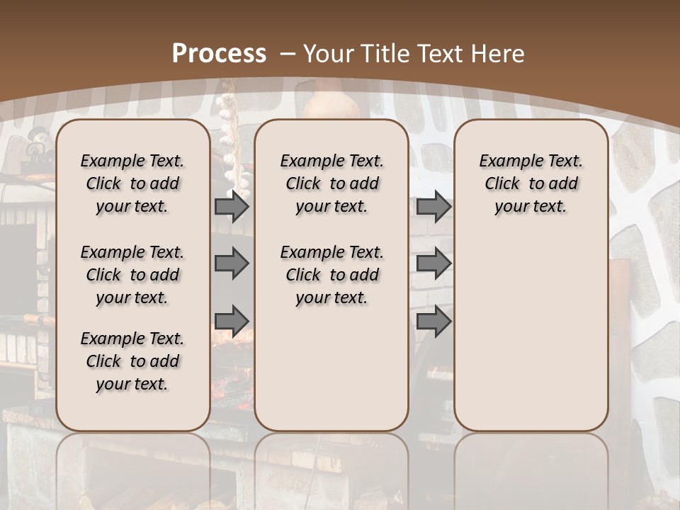 A Brick Oven With A Large Wheel On Top Of It PowerPoint Template
