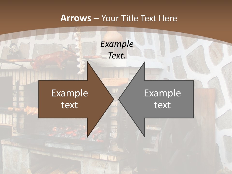 A Brick Oven With A Large Wheel On Top Of It PowerPoint Template
