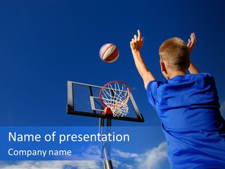 Playing Basketball PowerPoint Template