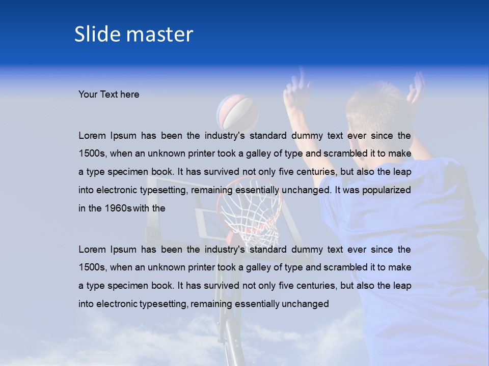Playing Basketball PowerPoint Template