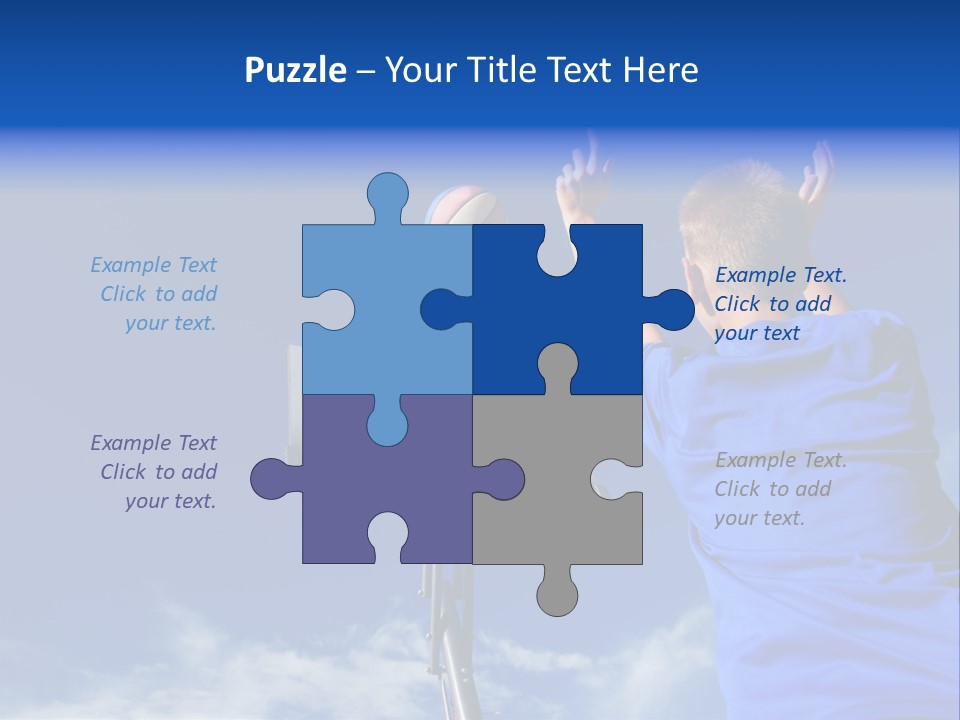 Playing Basketball PowerPoint Template