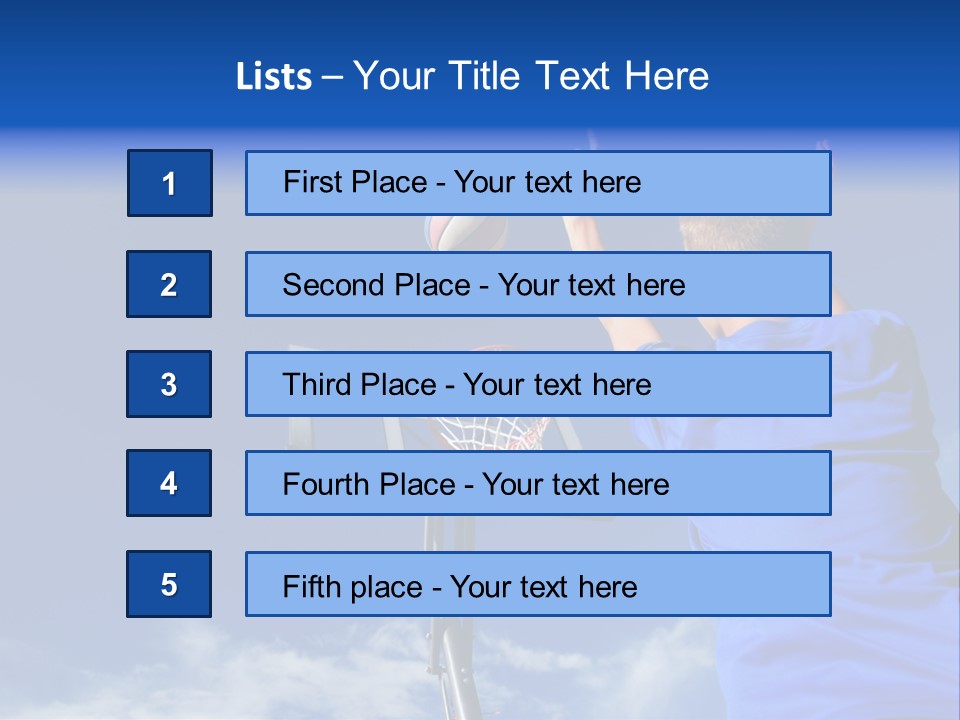 Playing Basketball PowerPoint Template