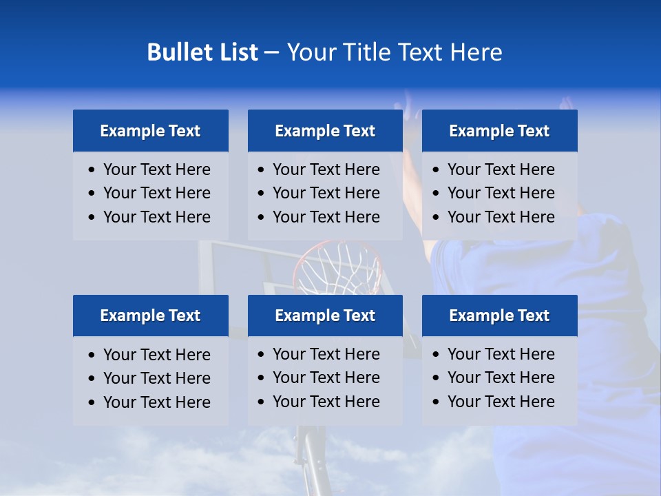 Playing Basketball PowerPoint Template