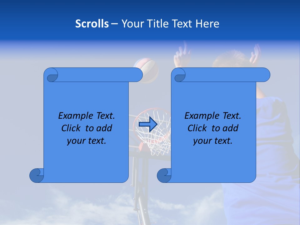 Playing Basketball PowerPoint Template
