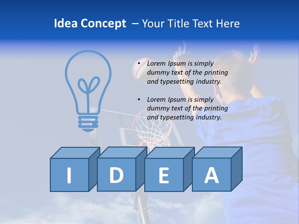 Playing Basketball PowerPoint Template