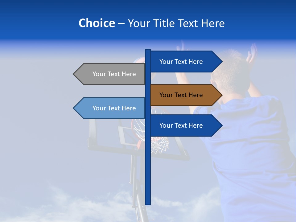 Playing Basketball PowerPoint Template