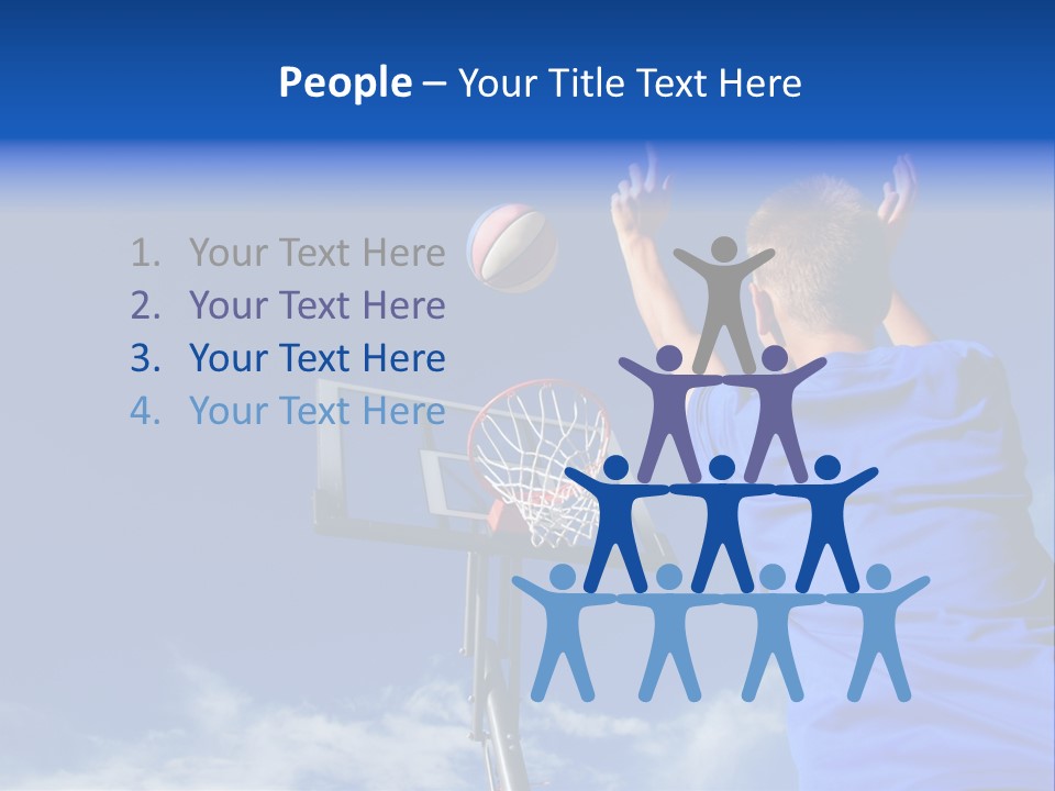 Playing Basketball PowerPoint Template