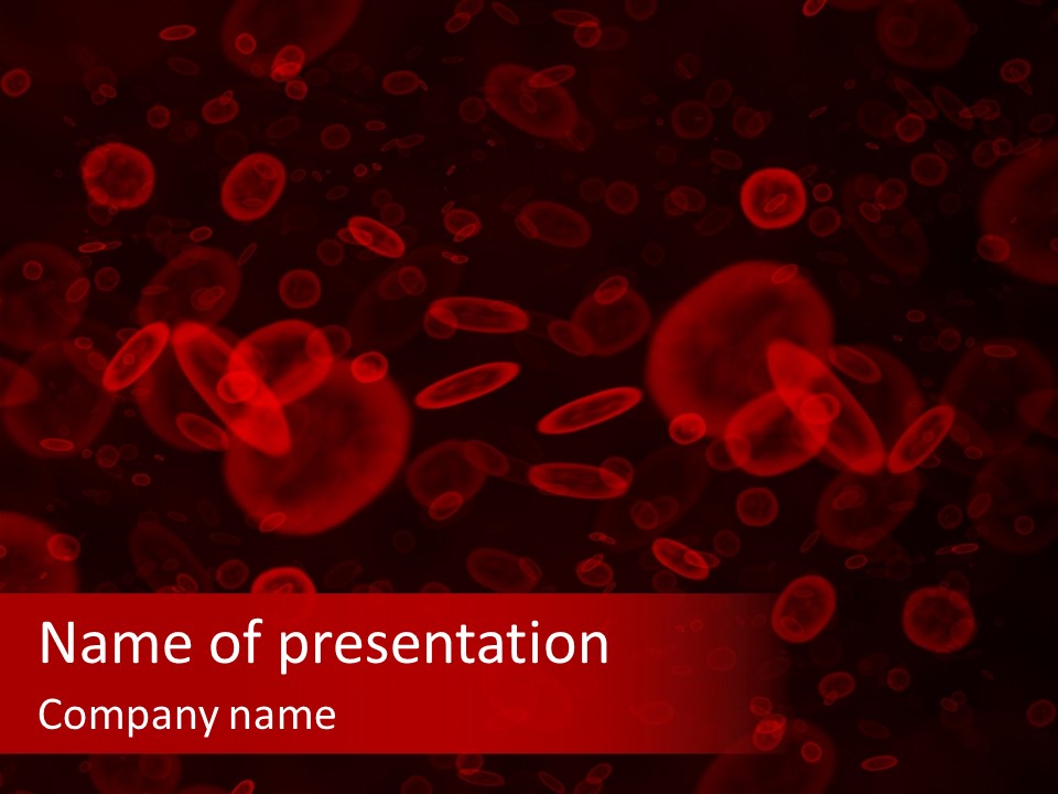 A Grouping Of Red Blood Cells PowerPoint Template