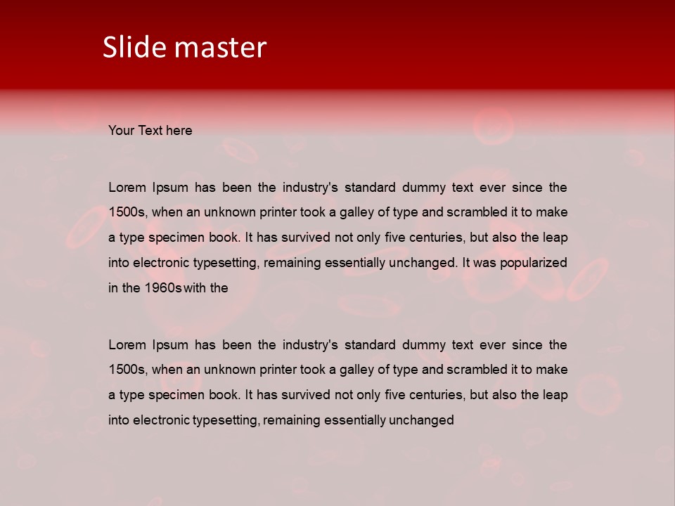 A Grouping Of Red Blood Cells PowerPoint Template