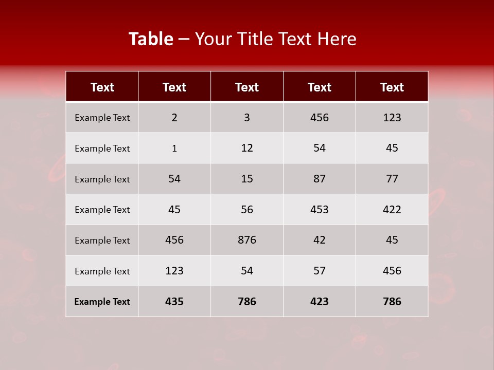 A Grouping Of Red Blood Cells PowerPoint Template