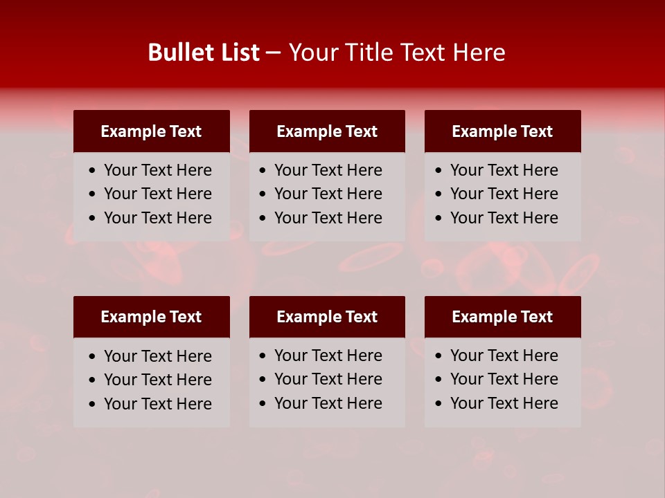 A Grouping Of Red Blood Cells PowerPoint Template
