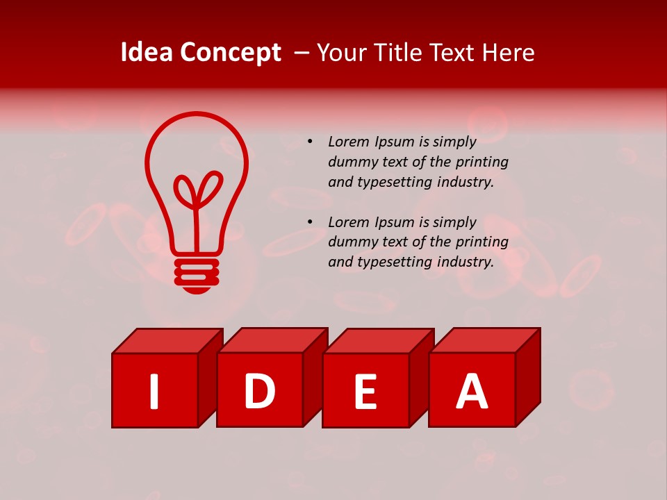 A Grouping Of Red Blood Cells PowerPoint Template