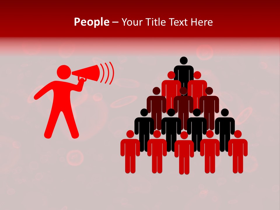 A Grouping Of Red Blood Cells PowerPoint Template