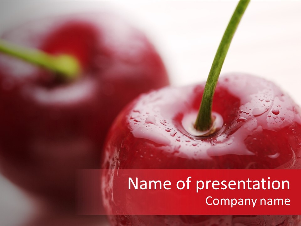 Ripe Cherries PowerPoint Template