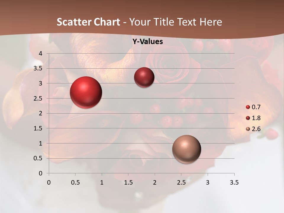 Bride Holding Bouquet Of Red And Orange Roses. PowerPoint Template