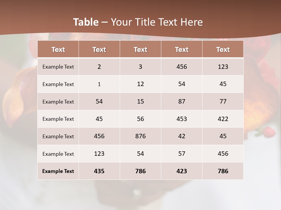 Bride Holding Bouquet Of Red And Orange Roses. PowerPoint Template