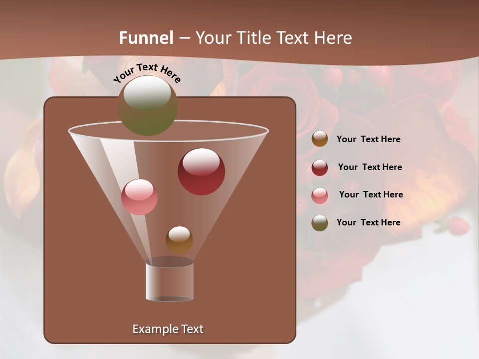 Bride Holding Bouquet Of Red And Orange Roses. PowerPoint Template