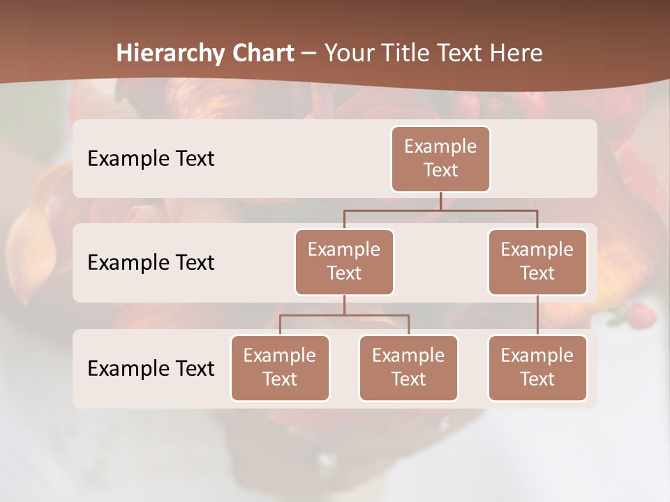 Bride Holding Bouquet Of Red And Orange Roses. PowerPoint Template