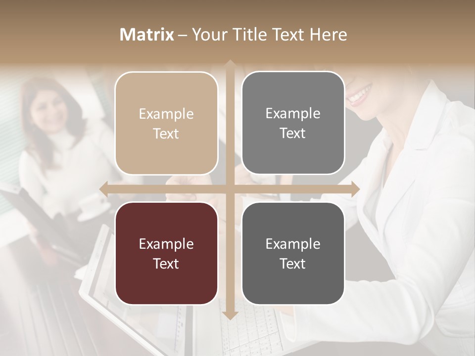 Blind Woman Traveling With White Cane PowerPoint Template