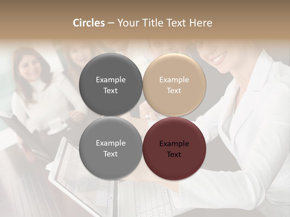 Blind Woman Traveling With White Cane PowerPoint Template