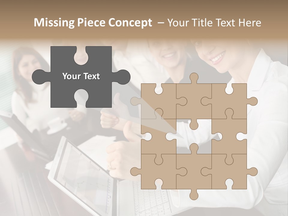 Blind Woman Traveling With White Cane PowerPoint Template