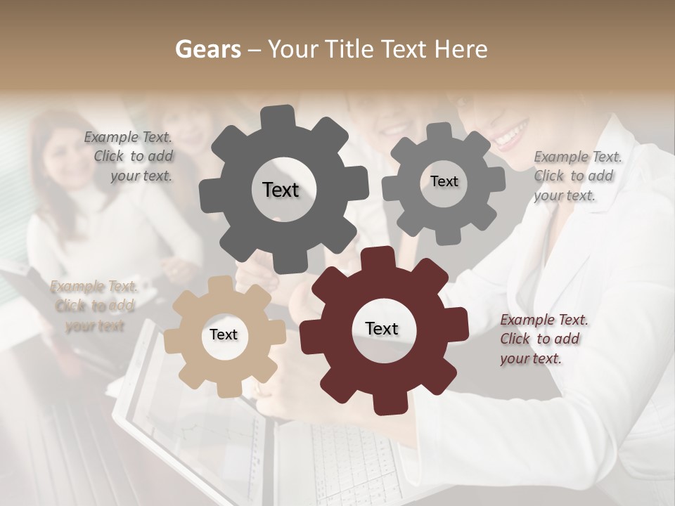 Blind Woman Traveling With White Cane PowerPoint Template