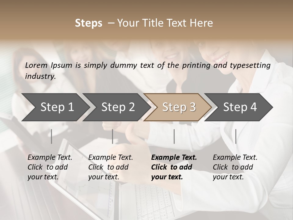 Blind Woman Traveling With White Cane PowerPoint Template