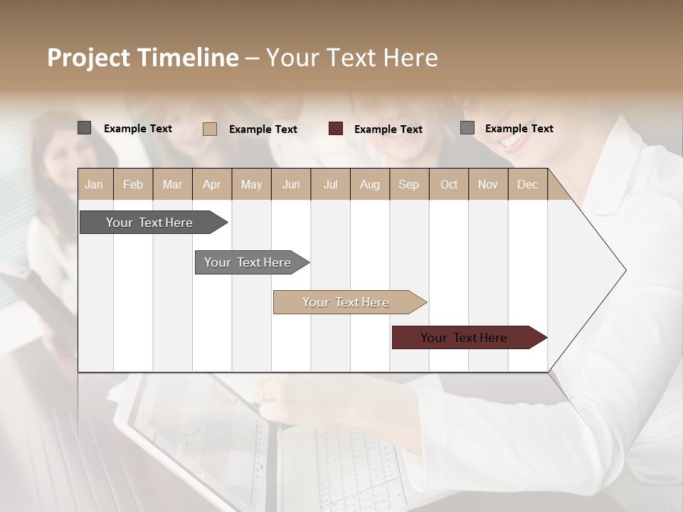 Blind Woman Traveling With White Cane PowerPoint Template
