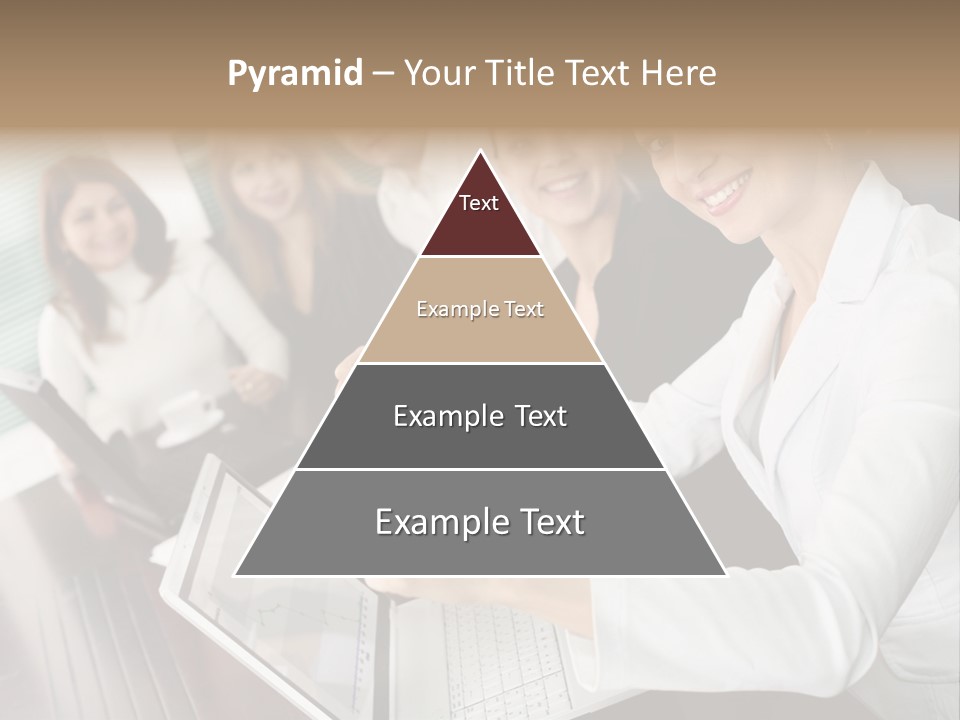 Blind Woman Traveling With White Cane PowerPoint Template