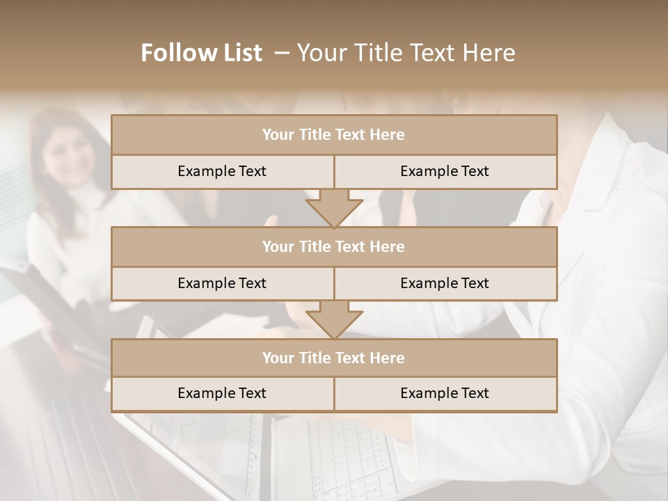 Blind Woman Traveling With White Cane PowerPoint Template