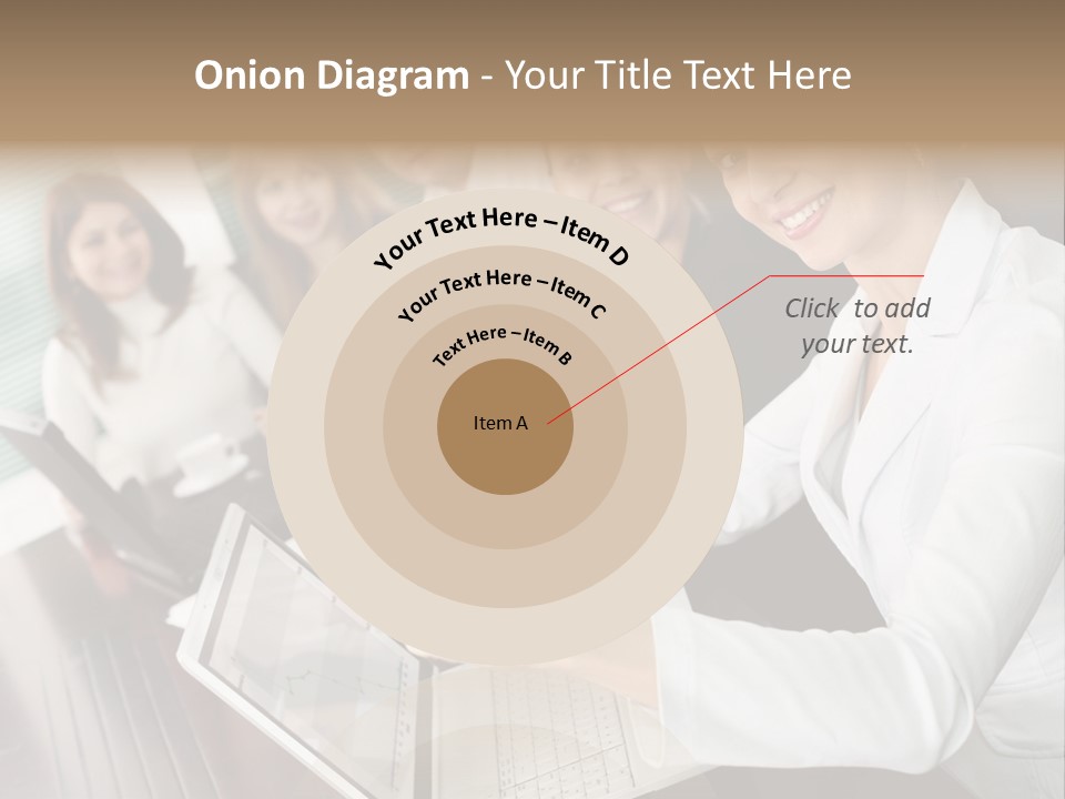 Blind Woman Traveling With White Cane PowerPoint Template