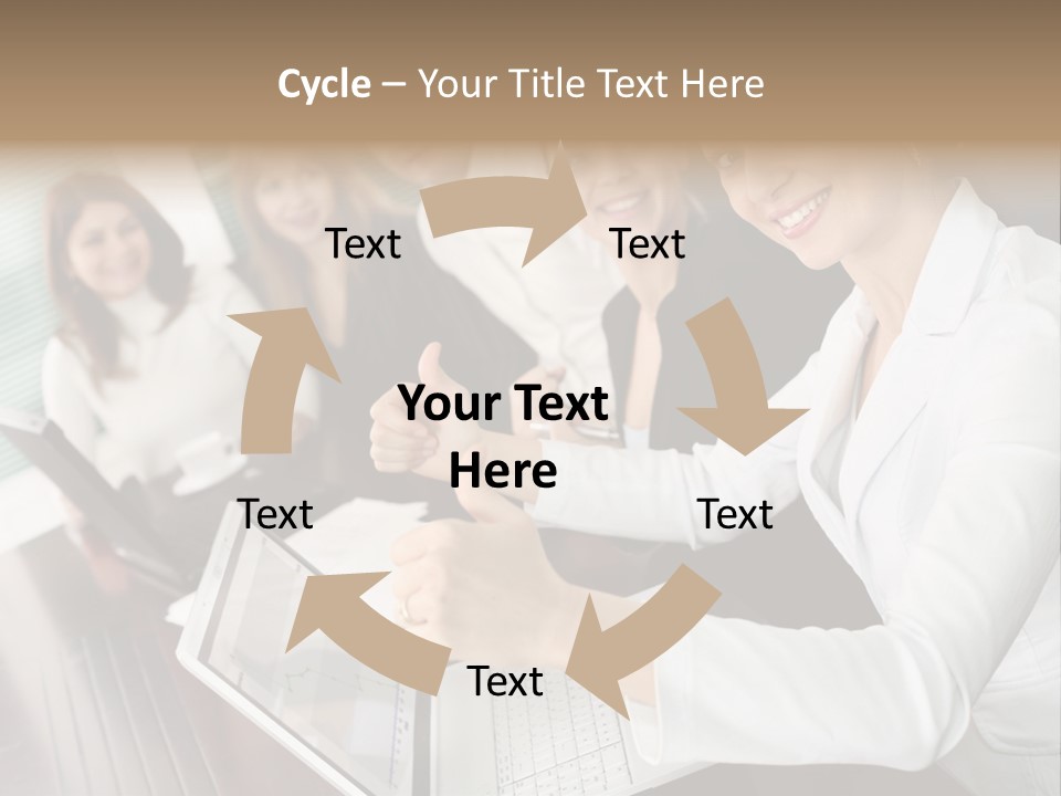 Blind Woman Traveling With White Cane PowerPoint Template