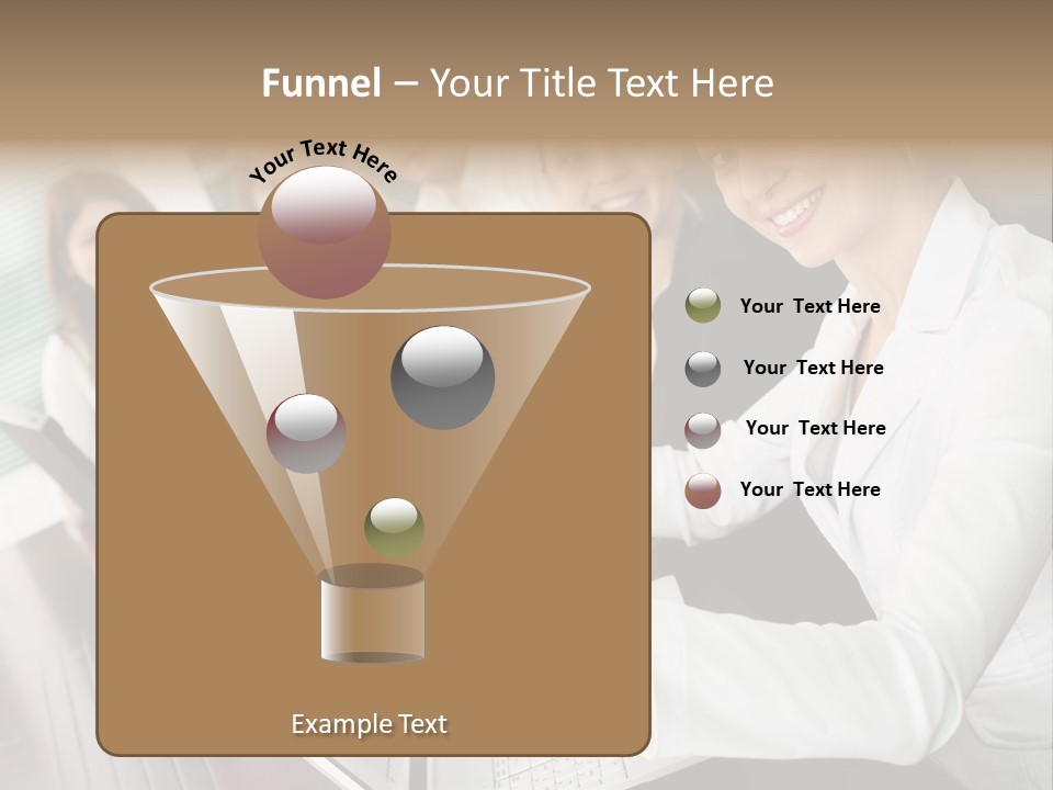 Blind Woman Traveling With White Cane PowerPoint Template