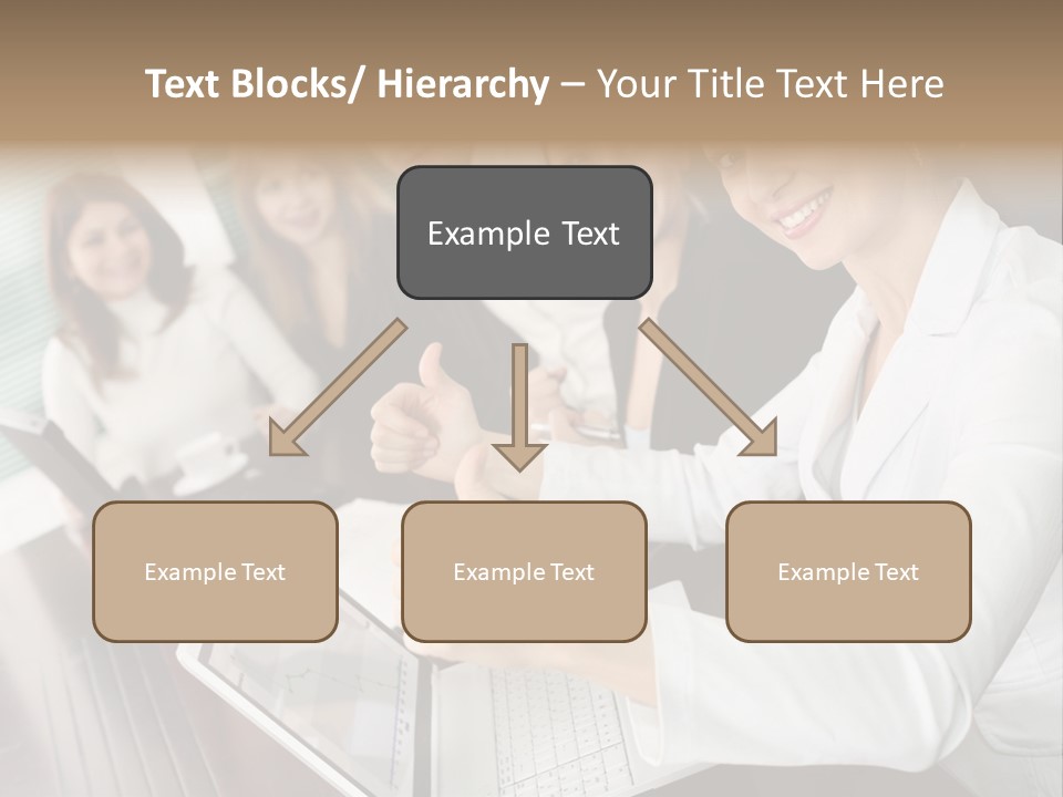 Blind Woman Traveling With White Cane PowerPoint Template