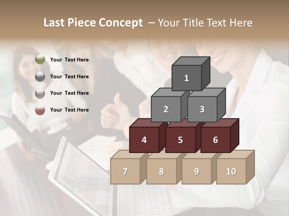 Blind Woman Traveling With White Cane PowerPoint Template