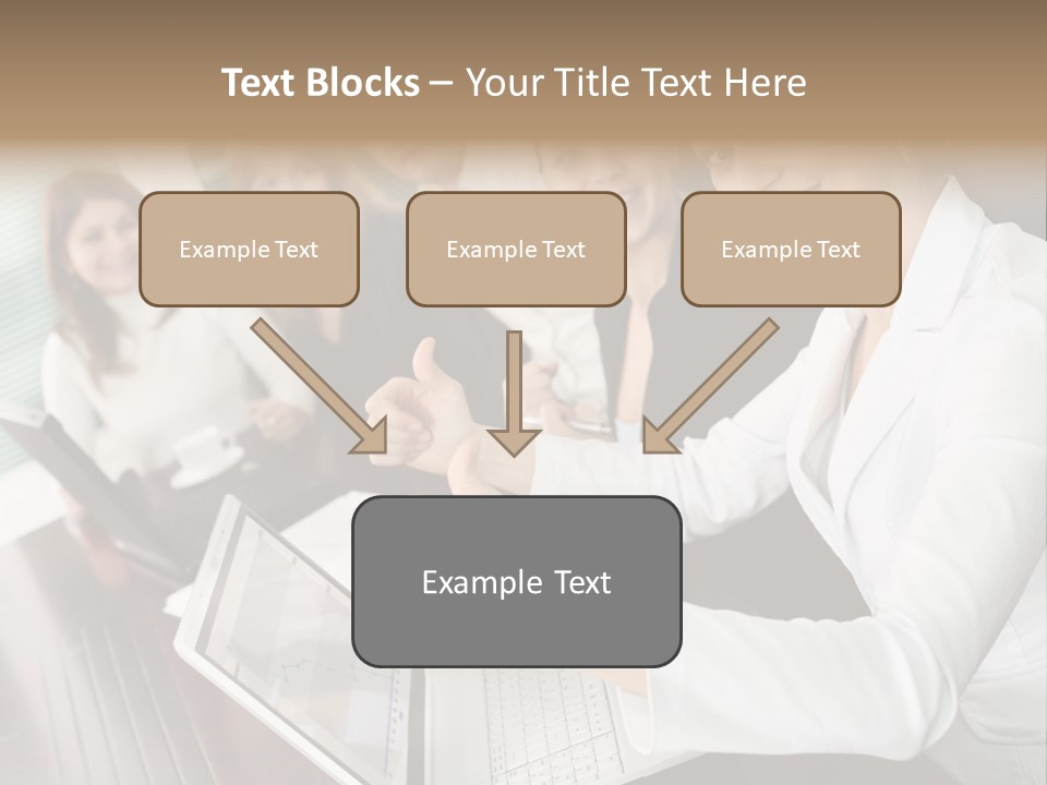 Blind Woman Traveling With White Cane PowerPoint Template