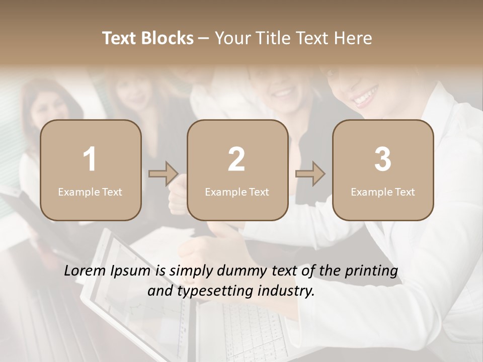 Blind Woman Traveling With White Cane PowerPoint Template