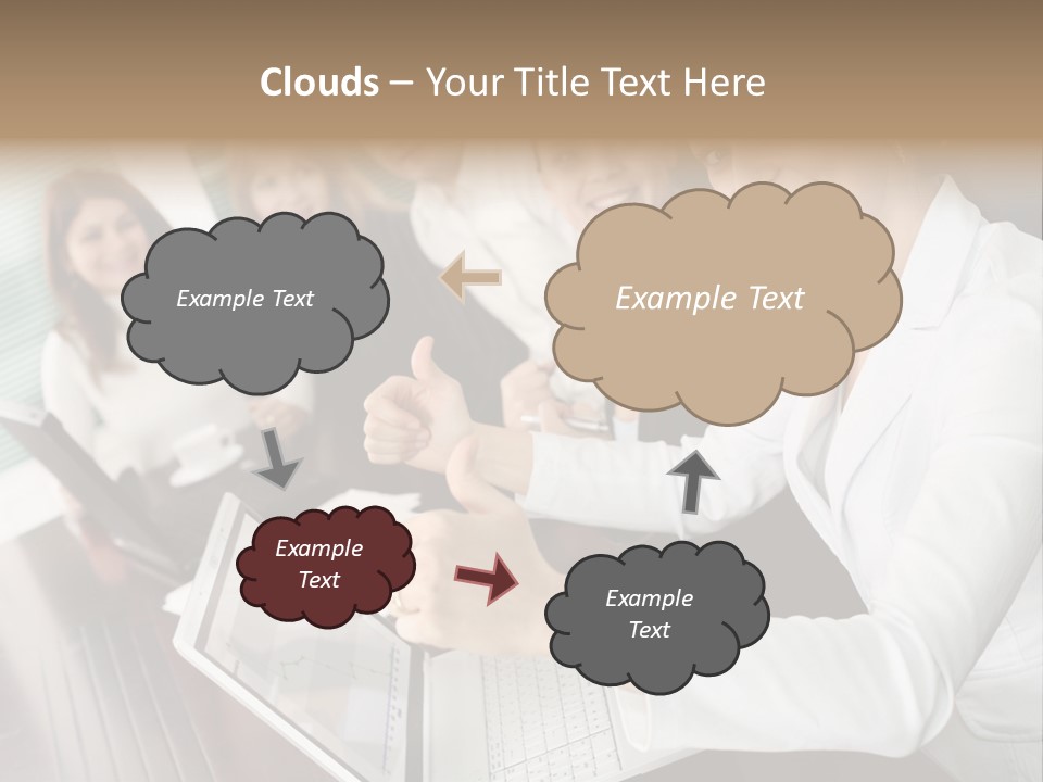 Blind Woman Traveling With White Cane PowerPoint Template