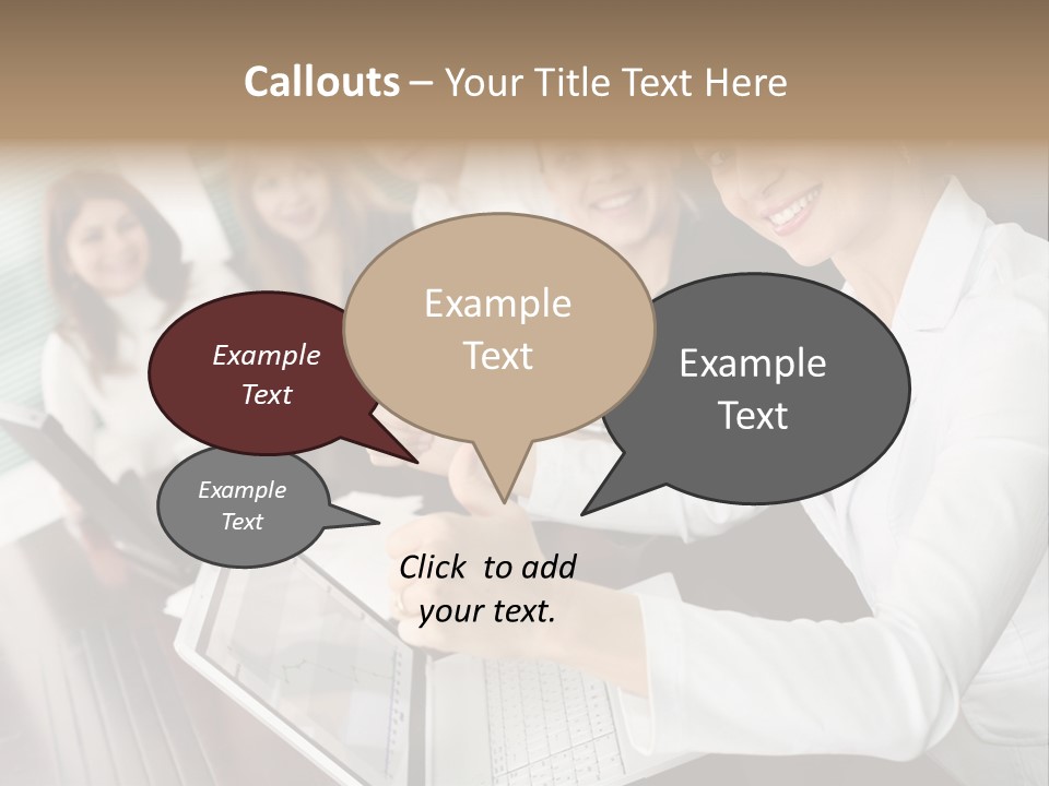 Blind Woman Traveling With White Cane PowerPoint Template