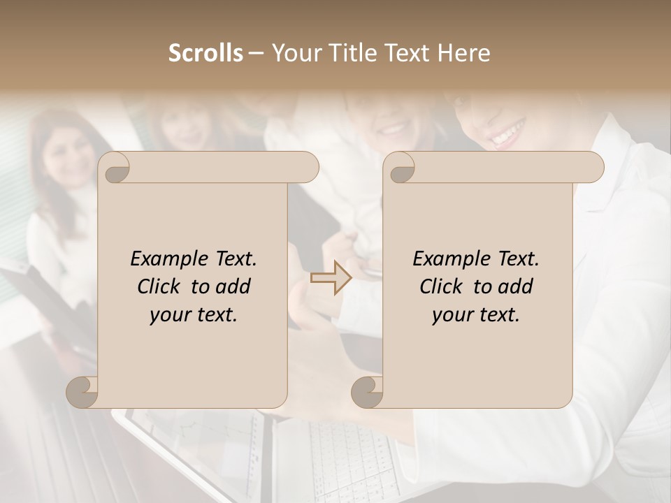 Blind Woman Traveling With White Cane PowerPoint Template