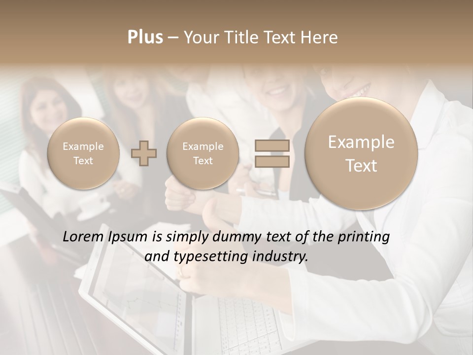 Blind Woman Traveling With White Cane PowerPoint Template